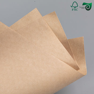 FSC 50gsm 60gsm Uncoated Brown Kraft Paper 180mm  715mm For Food Bag Production