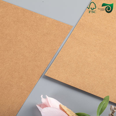 FSC Certified Food Safe Brown Kraft Cardboard 450gsm Durable Grade  For Cards And Cartons