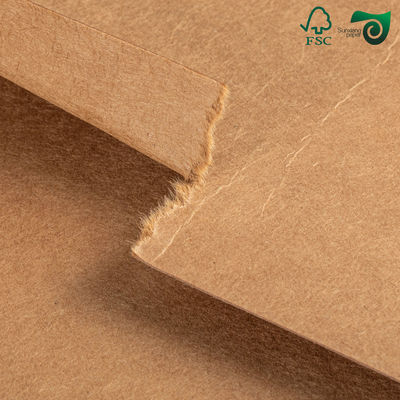 FSC Certified 350gsm Food Safe Brown Kraft Cardboard Durable Lunch Box Packaging Material