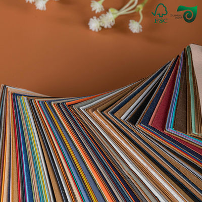 Tear Resistant 0.55mm Colorful Washable Tex Kraft Paper Fabric FSC Sustainable Material