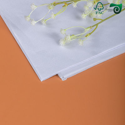 FSC 14gsm 15gsm 17gsm White Tissue Paper For Garment Wrapping Printable Moisture Proof
