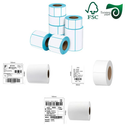 FSC Certified 70gsm C1S Gloss Coated White Label Printing Paper Label Stock Biodegradable
