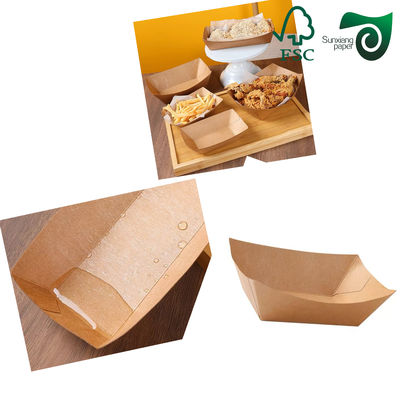 FSC Food Grade Brown Kraft Cardboard  230g 15gPE  350g 15gPE For Lunch Box Packaging