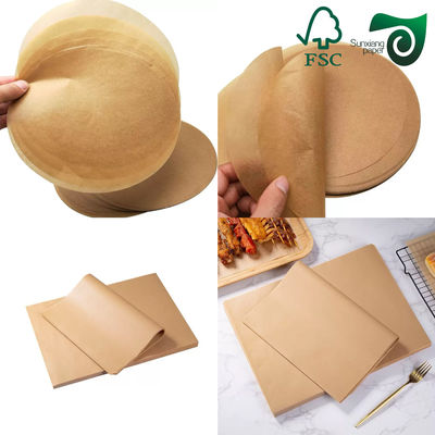 FSC 30gsm Double Sided Silicone Brown Baking Parchment Jumbo Rolls Kraft Paper