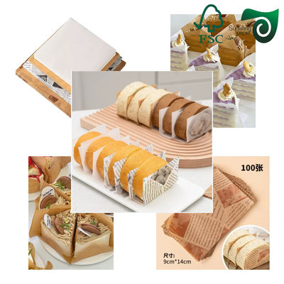 FSC 38gsm Food Grade White Greaseproof Paper Food Basket Liners For Sandwiches