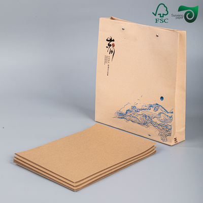 FSC Food Safe Brown Kraft Cardboard  350gsm 400gsm Durable Lunch Box Packaging Material