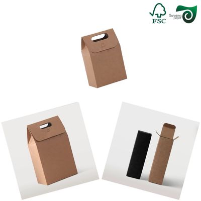 FSC Certified Food Safe Brown Kraft Cardboard 450gsm Durable Grade  For Cards And Cartons