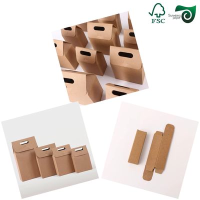 FSC Certified 400gsm Food Safe Brown Kraft Cardboard  Durable Material For Box Packaging