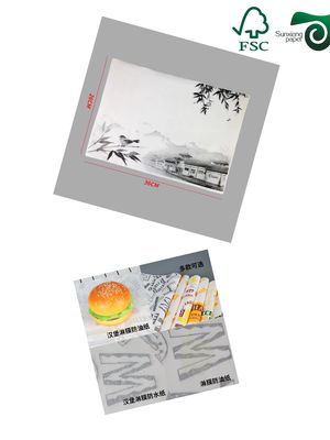 40gsm 30gsm Grease Resistant Coated Hamburger Wax Paper For Sandwich Wrapping