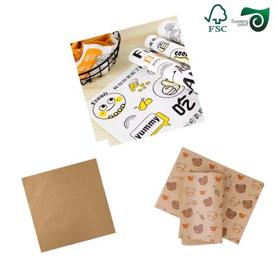 Food  Grade Biodegradable Greaseproof Wrapping Paper Coated With Baking Silicone Oil