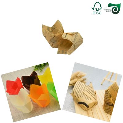 40gsm Food Grade Greaseproof Colorful Cupcake Baking Paper Sheets Grade Paper Board