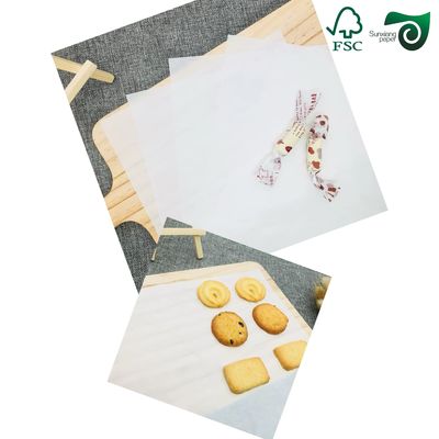 FSC 35gsm 40gsm Food Safe Coated Silicone Wrapping Paper For Baking 12 18 Inches
