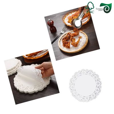FSC  Eco Friendly Food Grade White Paper Waterproof Oilproof For Fried Foods
