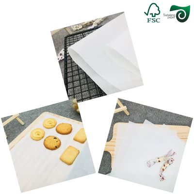 30gsm Food Wrapping Paper Semi Translucent White Paper For Baking Cup