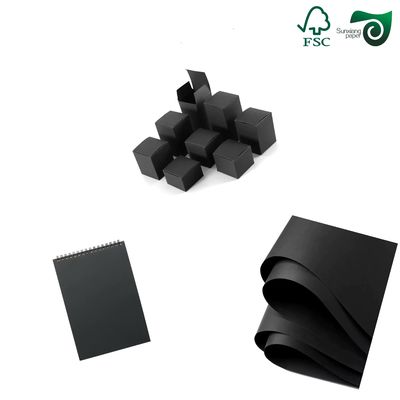 FSC 400gsm Black Cardboard Liner Sheet 70cm 100CM For Gift Boxes