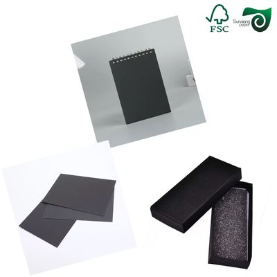 FSC Certified High Density Black Solid Cardboard 300gsm 350gsm Sheets For Shopping Bags
