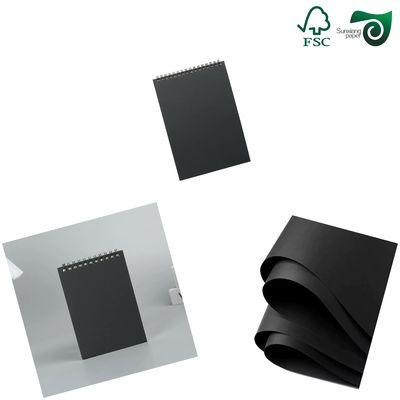 FSC 250GSM 100% Virgin Pulp Through Solid Black Paper Uncoated Foldable Black Card
