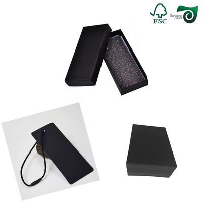 FSC 400gsm Black Cardboard Liner Sheet 70cm 100CM For Gift Boxes