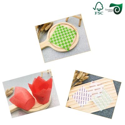 FSC PFAS Free 45gsm 50gsm Uncoated Food Wrapping Paper Kit3 Kit7 High Temperature Resistant
