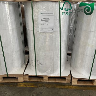 FSC 58gsm 60gsm LWC Paper Light Weight Coated White Paper Double Sides Gloss