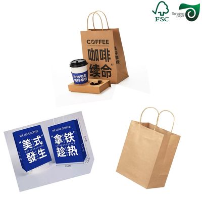 FSC Certified 50gsm One Side Glossy Food Grade MG Brown Kraft Paper  Wrapping  Packaging