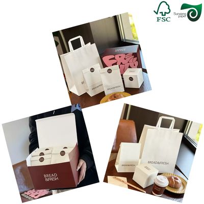 FSC 70gsm Bleached White Kraft Paper For Shopping Bags Excellent Strength