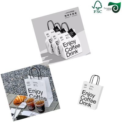 High Stiffness White Kraft Paper 110gsm 120gsm Premium Shopping Bag Material