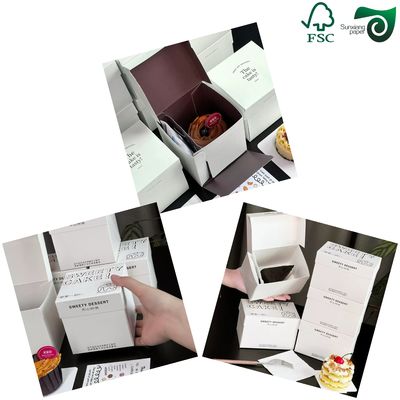 300gsm Dual  Tone Food  Safe Kraft Paper  Coated White Front  Brown Back For Sturdy Food Containers FSC