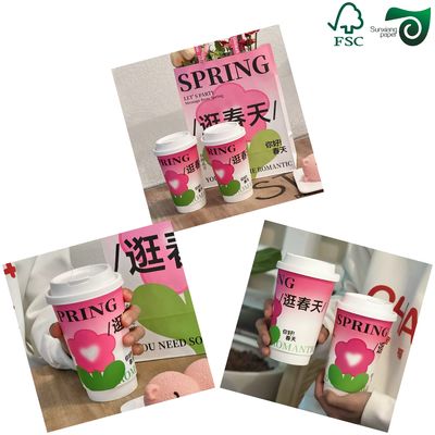 FSC 255gsm 15g PE Coated Frozen Food Grade Paper Moisture Proof For Supermarket Food Packaging