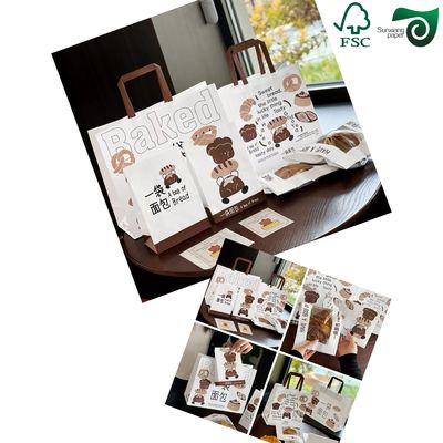 FSC 70gsm White Kraft Paper For Carrier Bags High Strength 800mm 1000mm