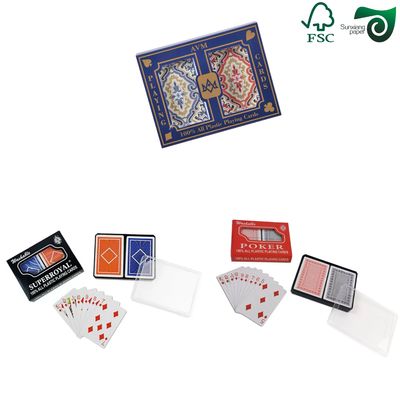 52cm 74cm White Blue Core Playing Card Paper C2S Glossy For DIY Game Cards