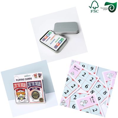 FSC Certified 300gsm 320GSM High Strength Blue Core C2S Paper For Game Playing Cards