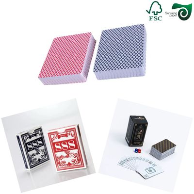 Blauer Kern Papier glänzende doppelseitige Karton-Spielkartenverpackung