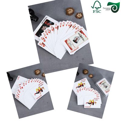 FSC 300gsm C2S Glossy Playing Card Paper Blue Core Black Core Opaque Game Card Stock