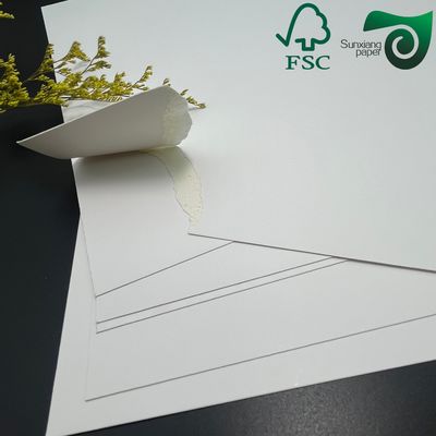 FSC 1.5mm 2mm Thick Uncoated White Cardboard Sheet Packaging Insert Board