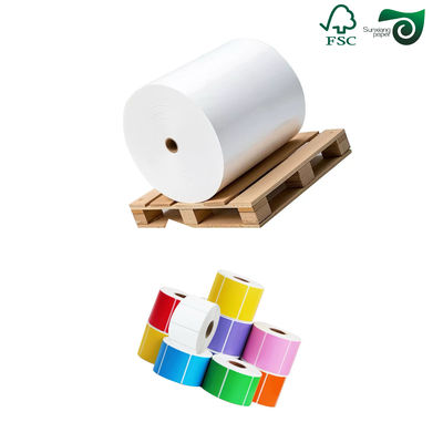 FSC 80gsm 90gsm One Side Coated Beverage Bottle Label Paper For Printing 37" 23"