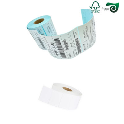 FSC 75gsm Single Side Cast Coated Glossy White Adhesive Sticker Paper Supermarket  Retail Grade