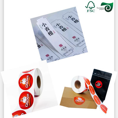 FSC 80gsm 90gsm One Side Coated Beverage Bottle Label Paper For Printing 37" 23"