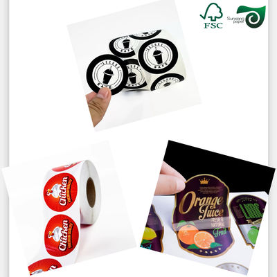 FSC 75gsm Wet Strength White Gloss Label Paper For Beverage Cold Chain Label Packaging