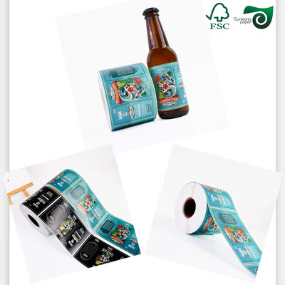FSC 68gsm Moisture Resistant White Paper Ideal For Wine Glass Beer Bottle Labels