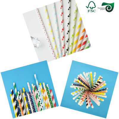 FSC Recyclable White Straw Cutlery Packing Paper  Food Grade Good Printability