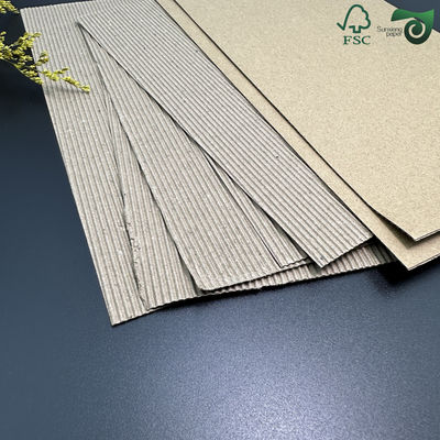 White F Flute Corrugated Cardboard Sheet 3 Layer FSC Wrapping Paper