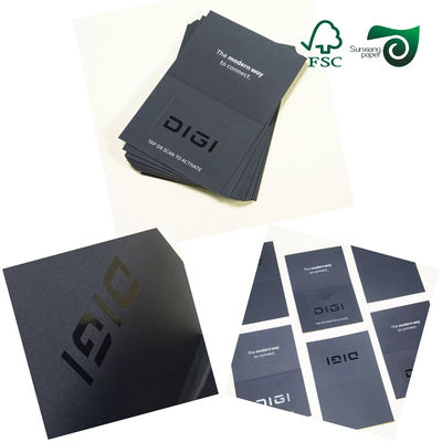 FSC Solid Black Book Binding Board 350gsm Uncoated Black Paper For Bags Book Covers