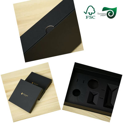 FSC 400gsm Black Cardboard Sheet Solid Black Liner Paper For Gift Boxes Shoe Boxes Packaging