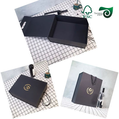 FSC 160gsm 400gsm Double Sided Uncoated Black Cardboard  Gift Box Packaging Grade