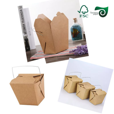 Food Safe FSC Brown Kraft Cardboard 350gsm 400gsm For Durable Lunch Box Packaging