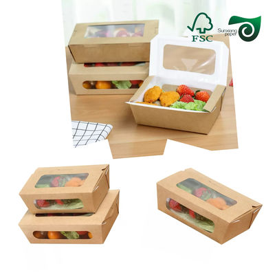 FSC Durable Food Safe Brown Kraft Cardboard 350gsm 400gsm Lunch Box Packaging Grade