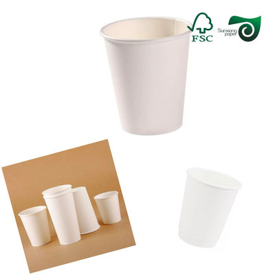 FSC Food Grade 260gsm 15 PE Coated Cup Stock Paper White For Coffee Cup