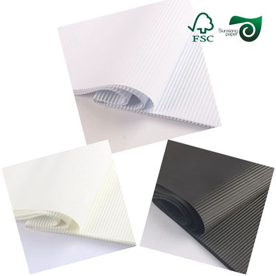 FSC 20" 28" Lightweight White Black F Flute Corrugated Cardboard For Packaging