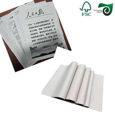 FSC 80GSM Recycle Pulp Cream Woodfree Paper For Notebook  Uniform Thickness Smooth Surface